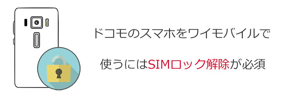 ドコモのスマホをワイモバイルで使うにはSIMロック解除が必要